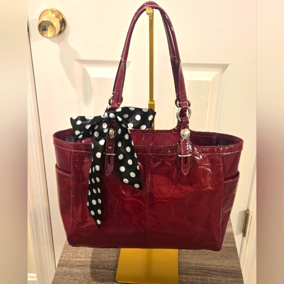 Handbags - Coach Red Patent Leather